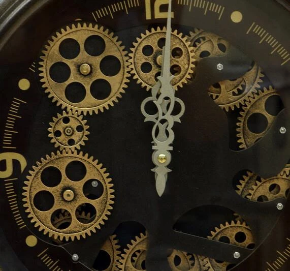 Saat Çarklı Köstek Duvar Saati Dekoratif Ev Ofis Hediyelik - Resim 2