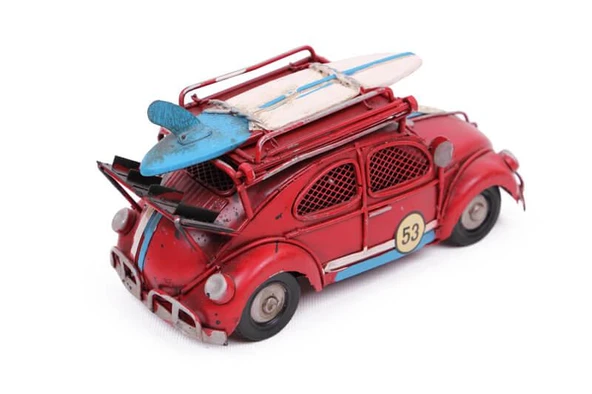 Dekoratif Metal Araba Çerçeveli ve Kumbaralı Hediyelik - Resim 5