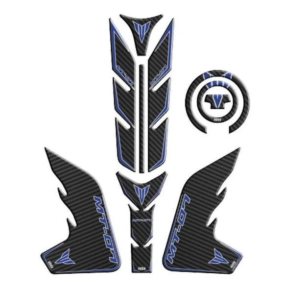 Yamaha MT-07 2018-2020 Mavi-Siyah Tank Pad Set ürün görseli