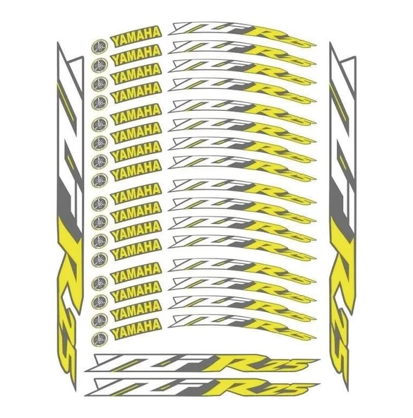 Yamaha R25 Florasan Sarı Baskı 1 Set Jant Şeridi ürün görseli