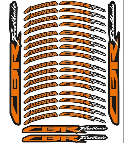 Honda CBR Turuncu Baskı 1 Set Jant Şeridi ürün görseli