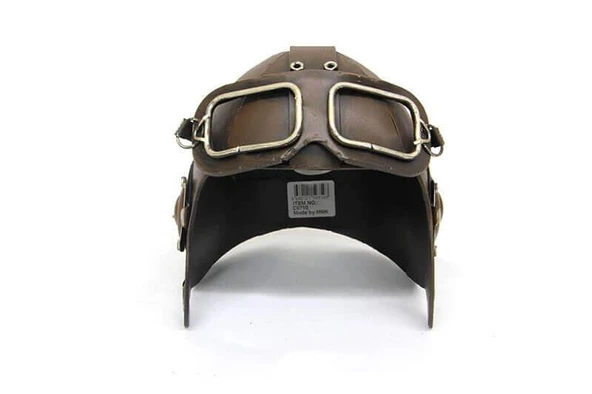 Dekoratif Metal Pilot Kaskı Biblo Hediyelik - Resim 2