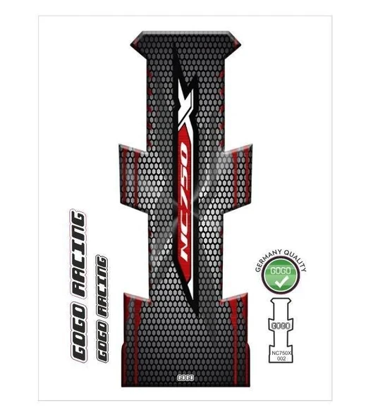 Honda NC 750 X Kırmızı-Siyah Tank Pad ürün görseli