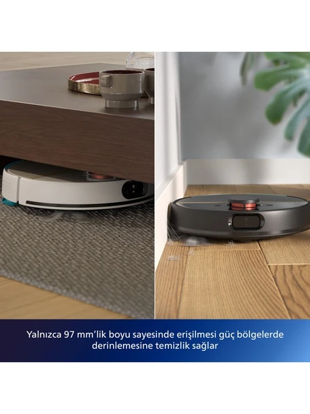 XU7000/02 7000 Serisi HomeRun Aqua Islak Kuru Robot Süpürge, Sarj İstasyonlu, İpek Beyaz ve Altın Sarısı, - 6