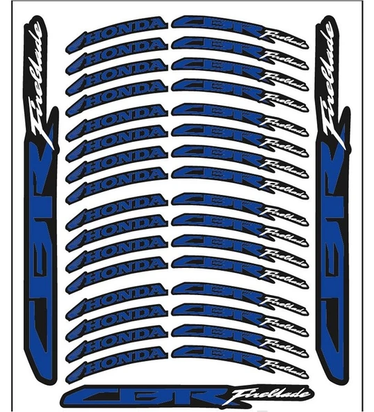 Honda CBR Mavi Baskı 1 Set Jant Şeridi ürün görseli