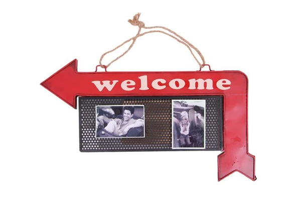 Dekoratif Metal Kapı Yazısı Yön Tabelası Çerçeveli Hediyelik ürün görseli