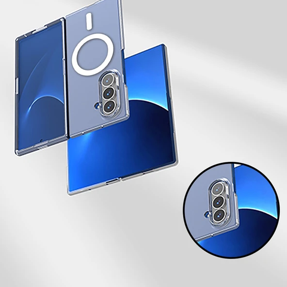 Galaxy Z Fold 7 Kılıf Kamera Korumalı M-safe Sert PC Porto Kılıf - Resim 4
