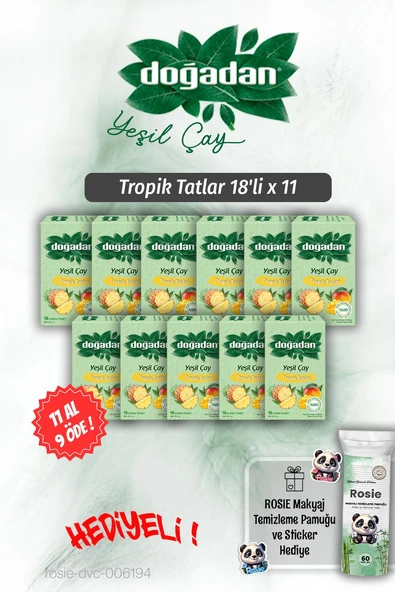 Doğadan Tropik Tatlar 18'li, 11 AL 9 ÖDE ve Rosie Pamuk Hediyeli ürün görseli