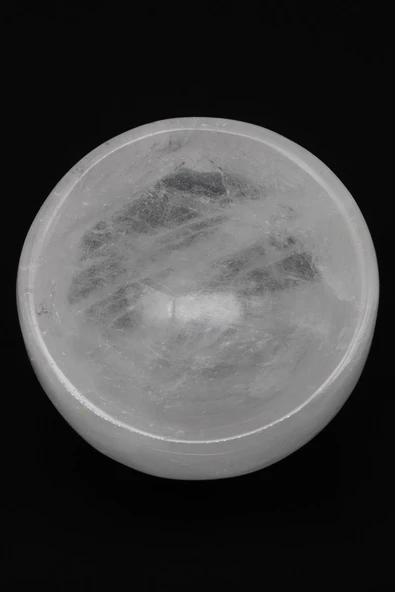 Kristal Kuvars Doğal Taş Kase - 801 Gr. - 2