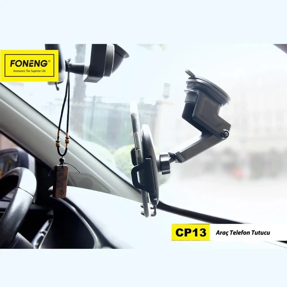 Foneng CP13 360 Ayarlanabilir Vantuzlu Araç içi Telefon Tutucu - 4