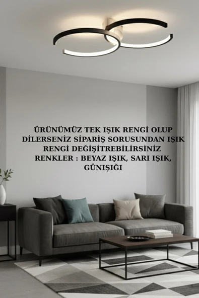 Hol,Antre,Yatak odası,Çocuk Odası İçin C Modern Ledli Avize - 6