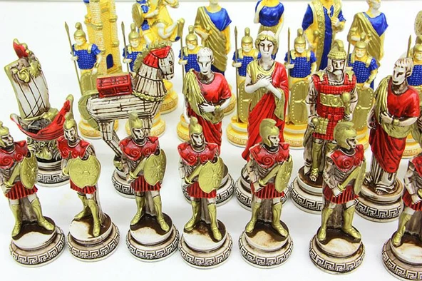 Satranç Taşı Polyester Büyükboy Truva Dekoratif Hediyelik - 2