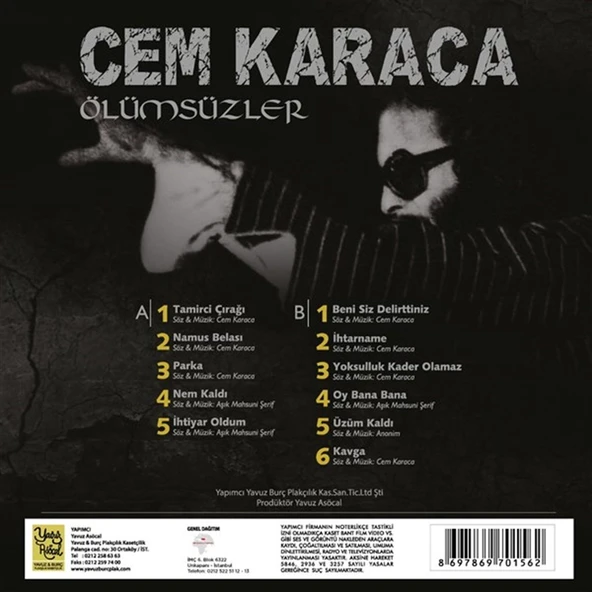 Cem Karaca Ölümsüzler - Plak - 2