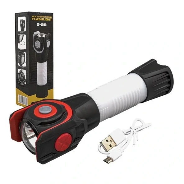 Powermaster X-28 Mıknatıslı Çok Fonksiyonlu Usb Şarjlı El Feneri - 3