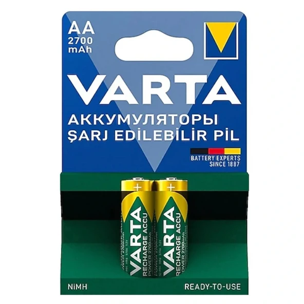 Varta 57063 2700mah Aa Şarj Edilebilir Kalem Pil 2'li Paket - 1