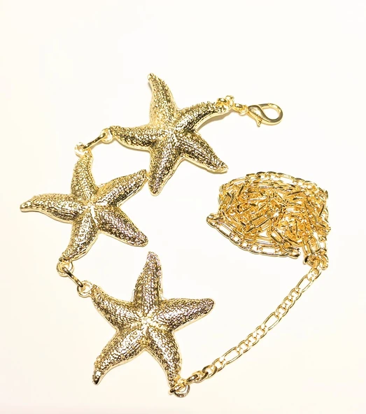 Monalisa Home Sarı Renk Altın Görünümlü Figürlü Bel Zinciri