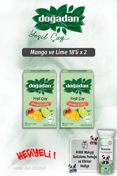 Doğadan Mango ve Lime 18'li x 2 ve Rosie Pamuk Hediyeli ürün görseli