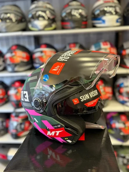 KASK MT COSMO SV SERGIO GARCIA D18 MAT PEMBE/YEŞİL - Resim 2