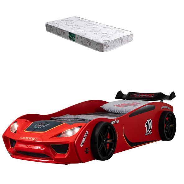 Arabalı Yatak, Vento Cooper Rüzgarlıklı Full Ledli, Kırmızı 1 Adet Comfort Yatak ürün görseli 1