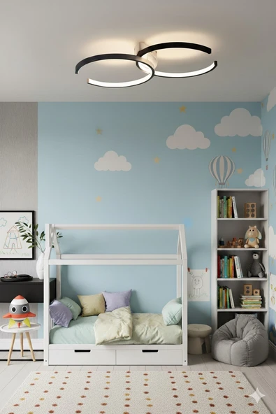 Hol,Antre,Yatak odası,Çocuk Odası İçin C Modern Ledli Avize - 5