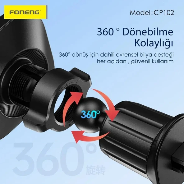 Foneng CP102 Manyetik Araç içi Havalandırma Telefon Tutucu - 4