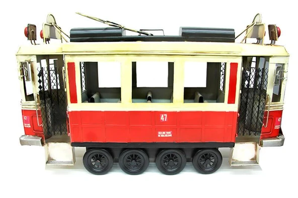 Metal Taksim Tramvay Büyük Biblo Dekoratif Hediyelik - Resim 3