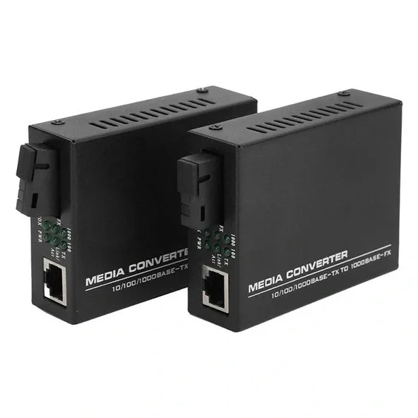 Powermaster Pm-22107 1000 Mbps 3 Km Single Mode Fiber Optik Ethernet Medya Dönüştürücü - 3