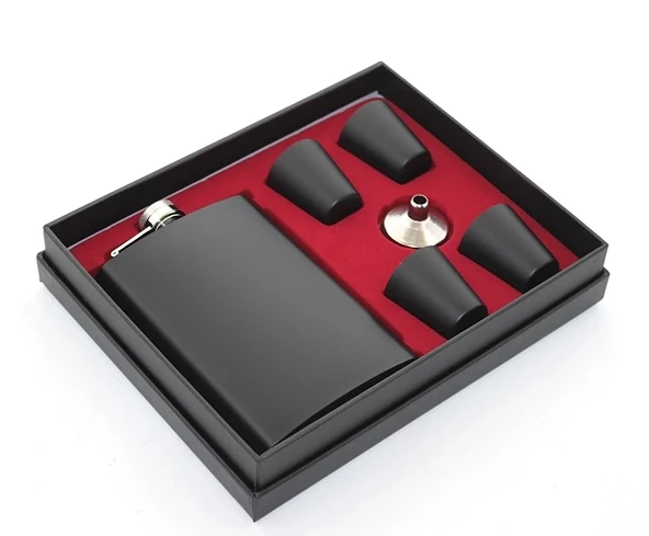 Paslanmaz Çelik 4 Shot Bardaklı Matara Seti Alk2669 ürün görseli