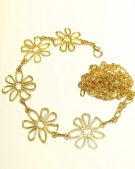 Monalisa Home Sarı Renk Altın Görünümlü Figürlü Bel Zinciri ürün görseli 1