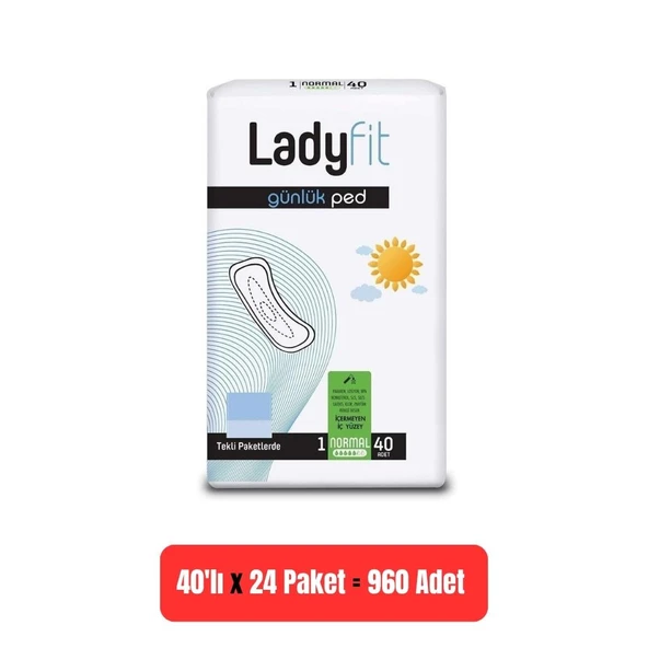 Lady Fit Günlük Ped No: 1 Normal 40 lı x 24 Adet - 1