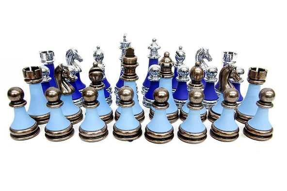 Satranç Taşı Zamak Polyester Parlement Turkuaz - Resim 2