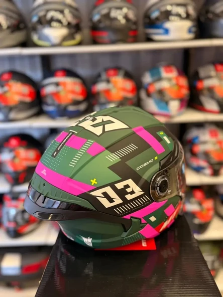 KASK MT COSMO SV SERGIO GARCIA D18 MAT PEMBE/YEŞİL - Resim 4