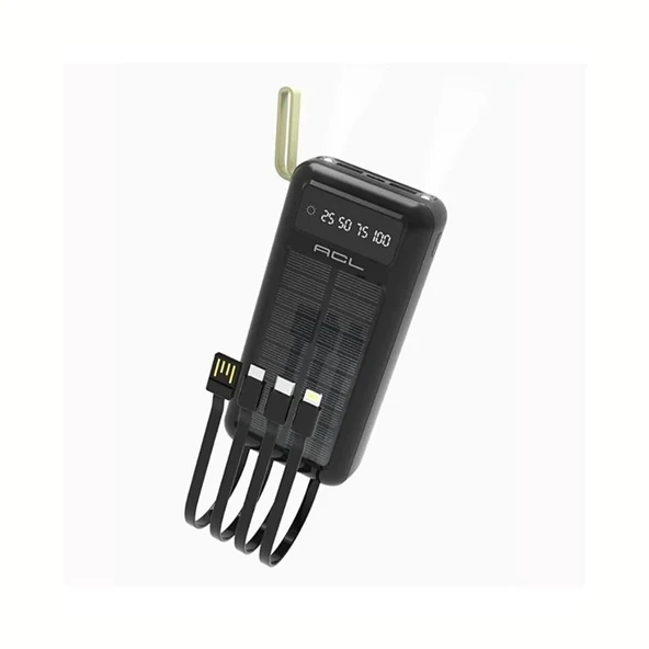 30.000mAh Solar Panelli Dijital Göstergeli Çoklu Kablolu Taşınabilir 22.5W Hızlı Şarjlı Powerbank - Resim 2