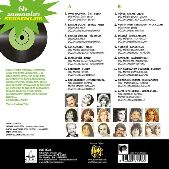 Bir Zamanlar Seksenler - Plak - 2