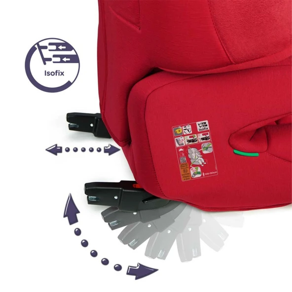 Renolux Renofix 2 Softness Isofix 15-36kg Oto Koltuğu Kırmızı  Kırmızı 4-11 Yaş - 3
