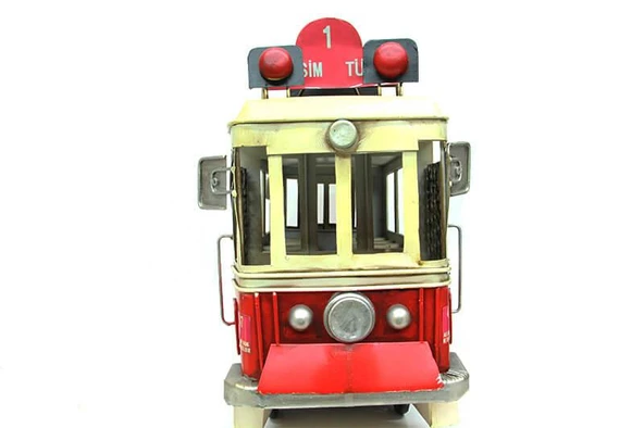 Metal Taksim Tramvay Büyük Biblo Dekoratif Hediyelik ürün görseli