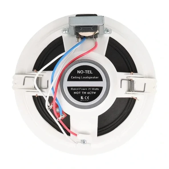 No-tel Th6ctw 6'' 16 Cm 20 Watt Beyaz Alçıpan Trafolu Hoparlör - 2
