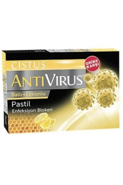 Cistus Antivirus Ballı Limonlu Pastil 12'Li PAKET (SKT:01/2026)
