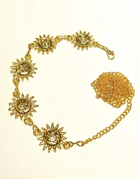 Monalisa Home Sarı Renk Altın Görünümlü Figürlü Bel Zinciri ürün görseli 1