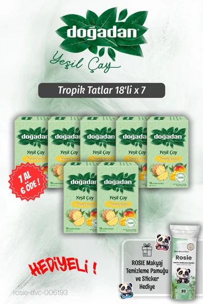 Doğadan 7 AL 6 ÖDE Tropik Tatlar 18'li ve Rosie Pamuk Hediyeli ürün görseli