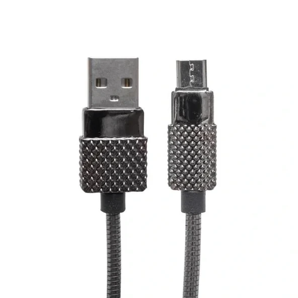 Powermaster Metal Yaylı 3 Amper Micro Usb Şarj Ve Data Kablosu ürün görseli 1