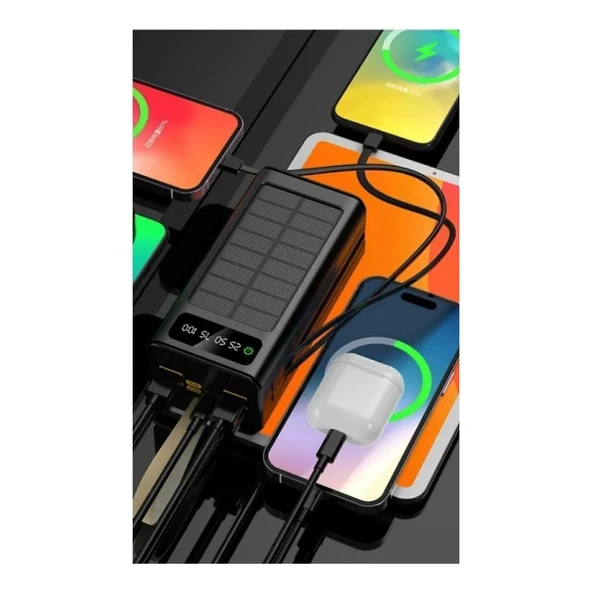 P37 30000 mAh Ultra Güçlü Taşınabilir Powerbank, Hızlı Şarj, Çift USB Çıkışı, LED Gösterge, Akıllı Cihaz Koruma Özellikli Taşınabilir Pil | HZLSTORE - Resim 2