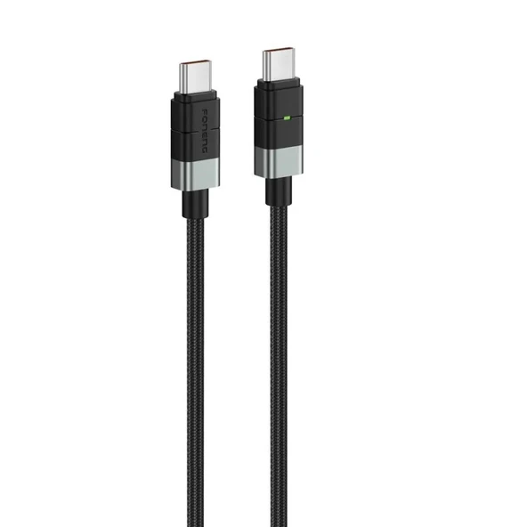 Foneng XS03 240W Type-C to Type-C Örgü 2m Data ve Şarj Kablosu