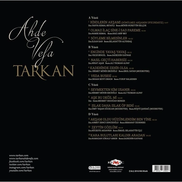 Tarkan Ahde Veda - 2 Plak - 2