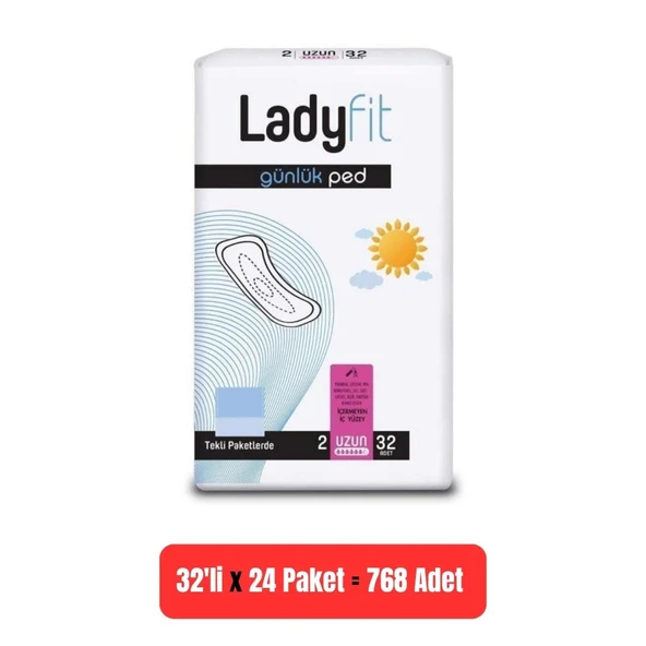 Lady Fit Günlük Ped  No: 2 Uzun 32 lı x 24 Adet - 1