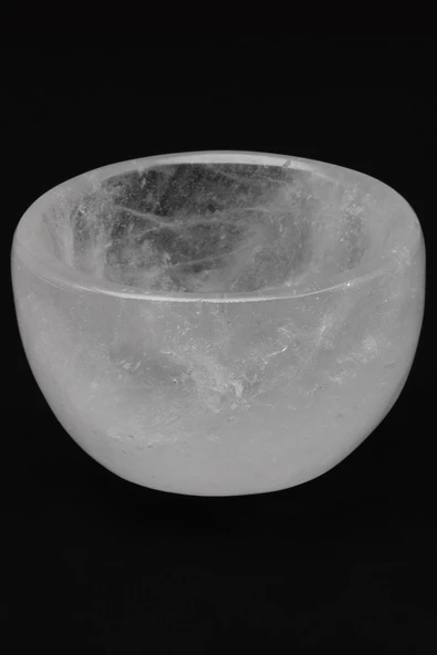 Kristal Kuvars Doğal Taş Kase - 801 Gr.