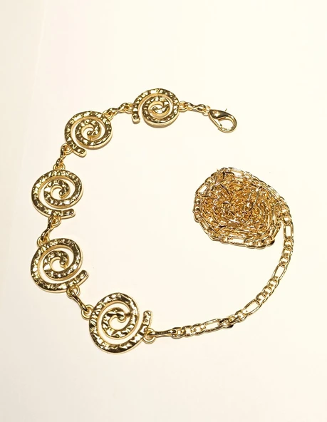 Monalisa Home Sarı Renk Altın Görünümlü Figürlü Bel Zinciri ürün görseli 1