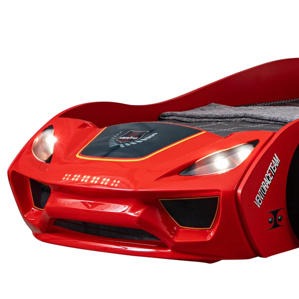 Arabalı Yatak, Vento Cooper Rüzgarlıklı Full Ledli, Kırmızı 1 Adet Comfort Yatak - Resim 6