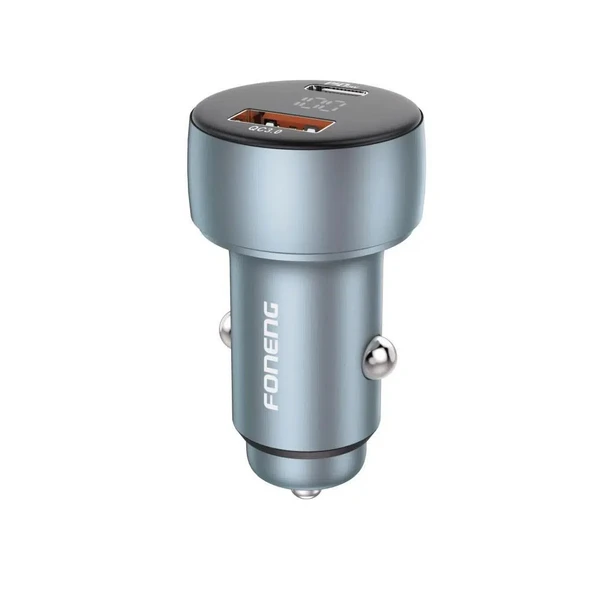 Foneng C18 48W Type-C + USB Led Gösterge Araç içi Şarj Adaptörü - 1