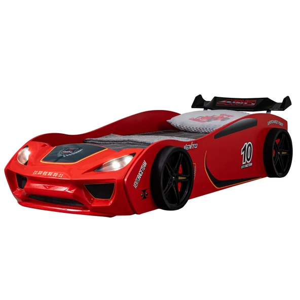 Arabalı Yatak, Vento Cooper Rüzgarlıklı Full Ledli, Kırmızı 1 Adet Comfort Yatak - Resim 3